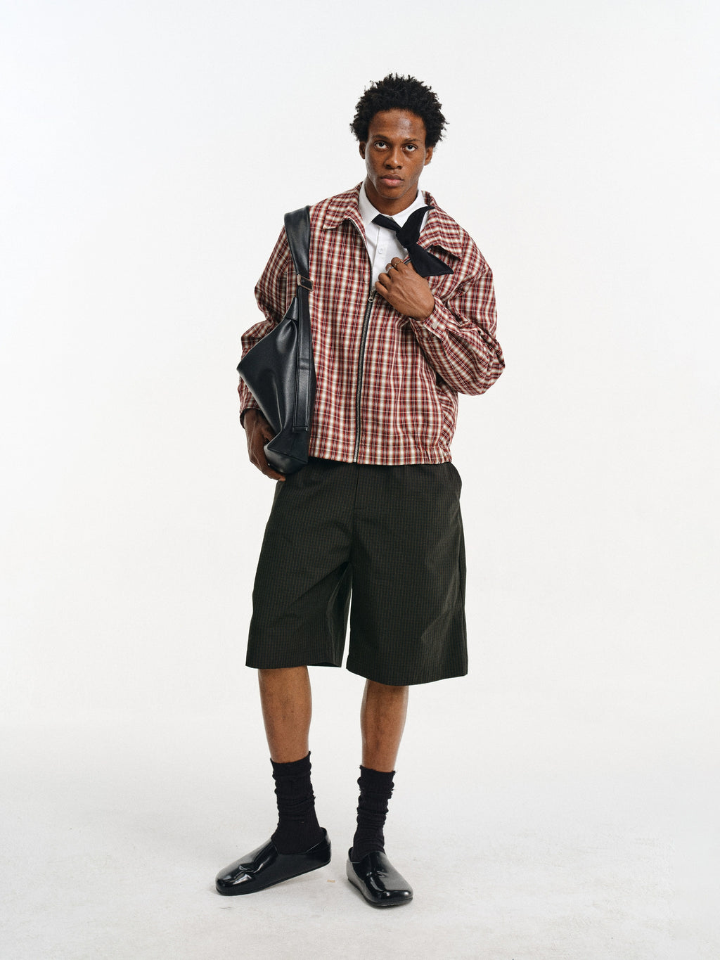 DIMC Casual Textured Plaid Jacket