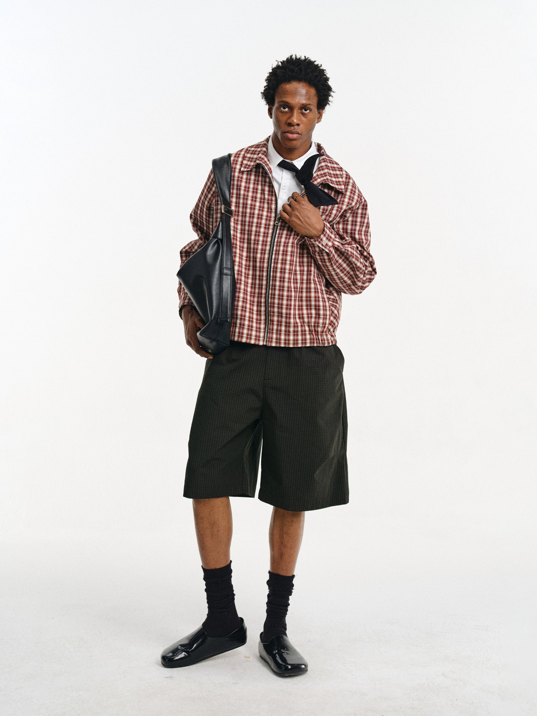 DIMC Casual Textured Plaid Jacket