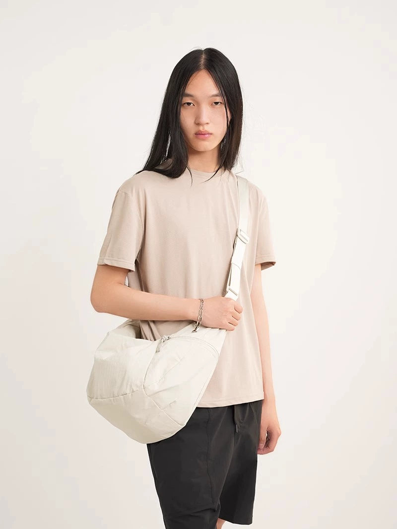NO LOGO Oblique Span Bag Shoulder Bag Multi-pocket Commute