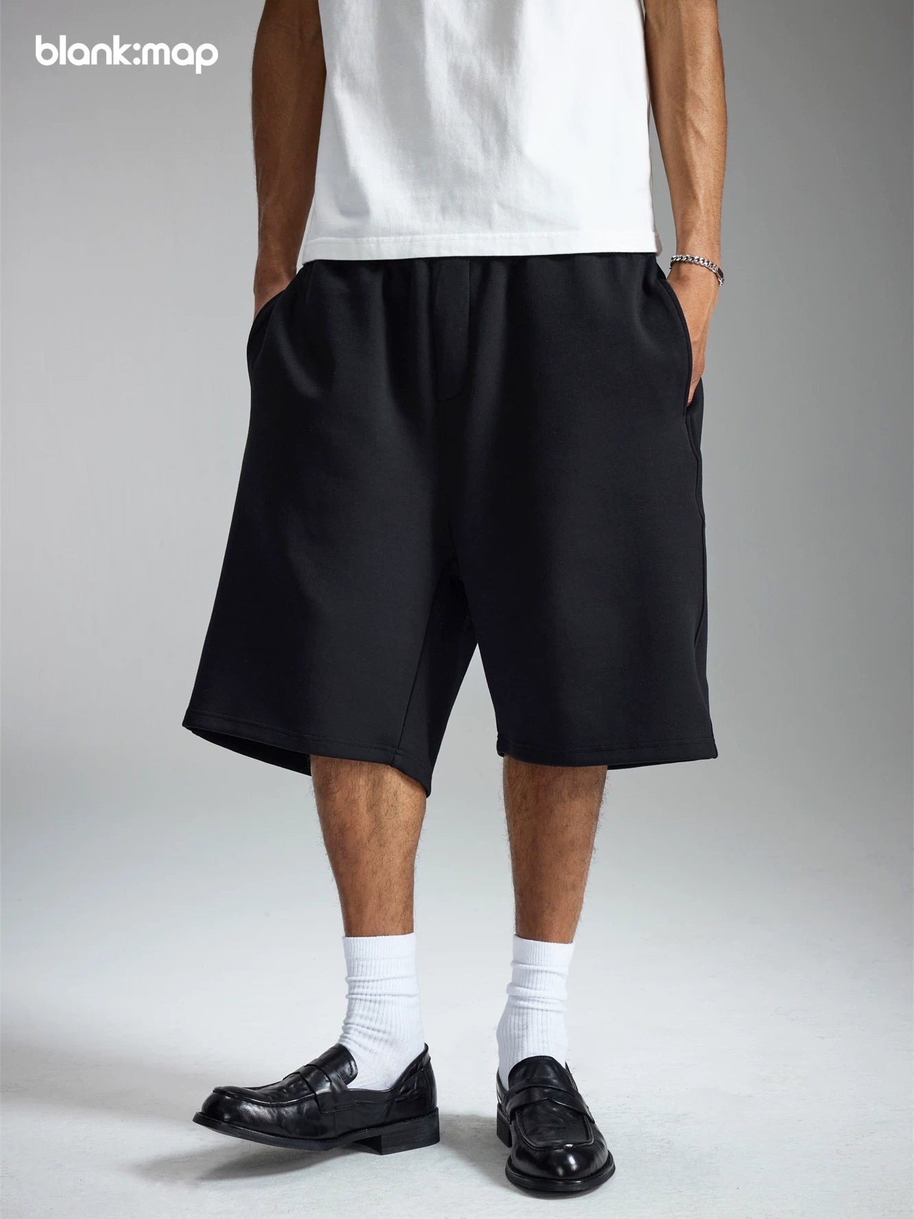 Blank Map Loose Casual Sweatpants Shorts