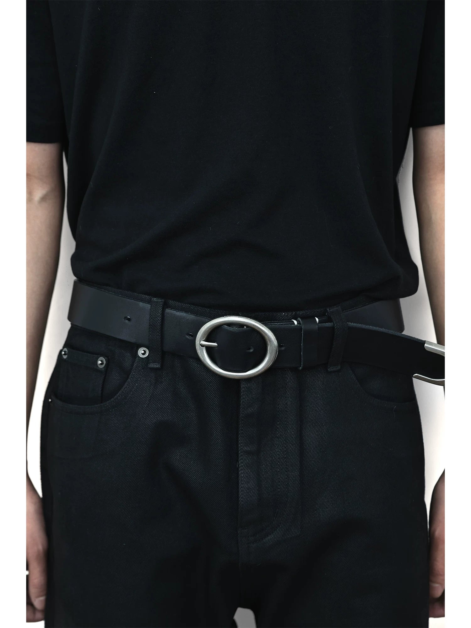 WANNALAB Top Layer Cowhide Hand-stitched Belt