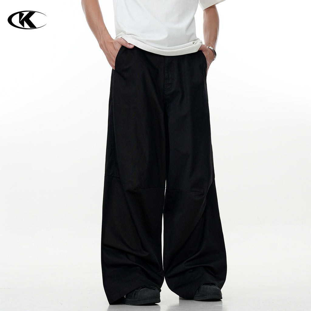 11KN  three-dimensional tailoring split pleated Pants