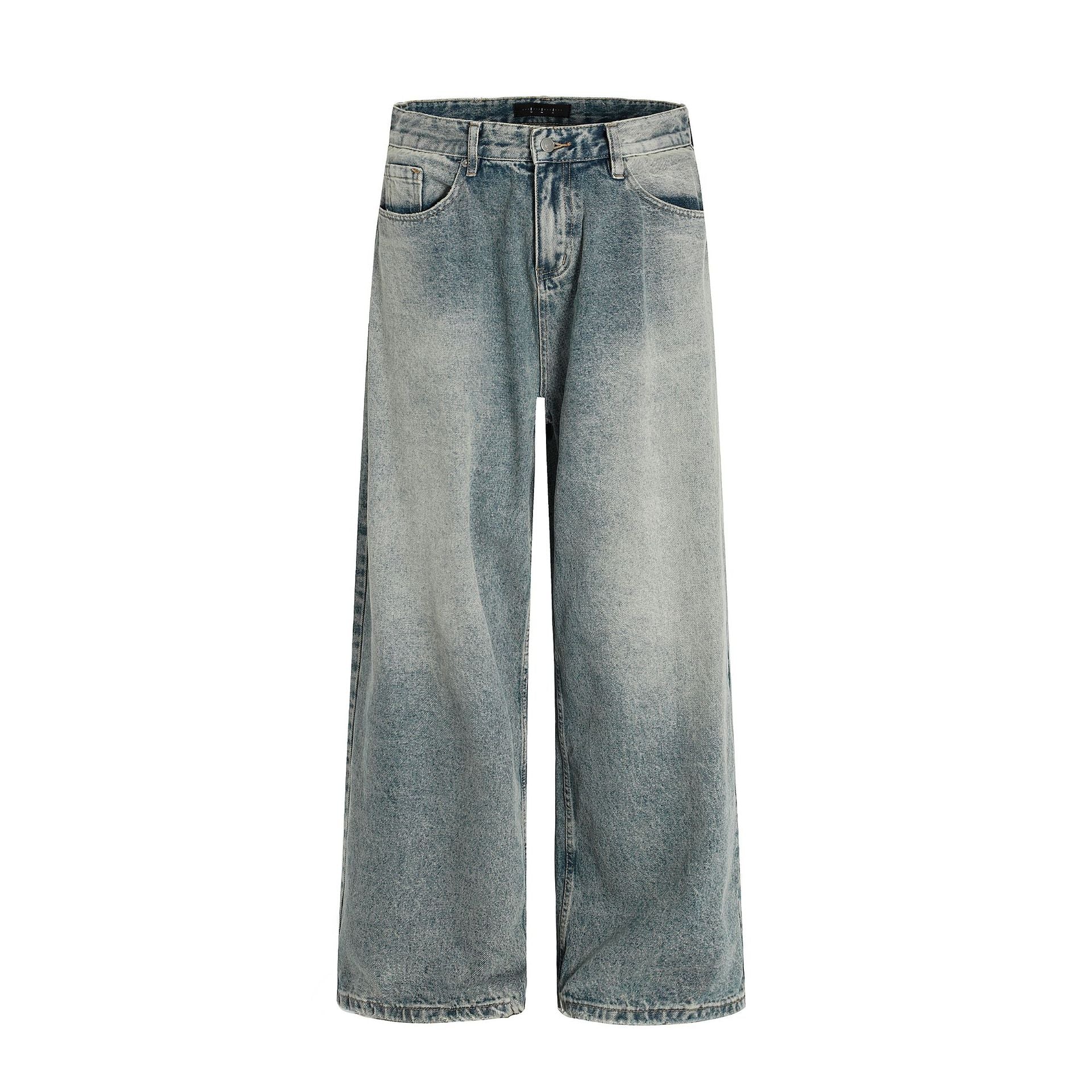 11KN Straight and Thin Three-dimensional Loose Jeans