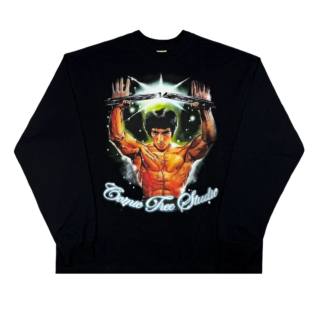 ComicTree Comic Print Casual Crew Neck Long Sleeve