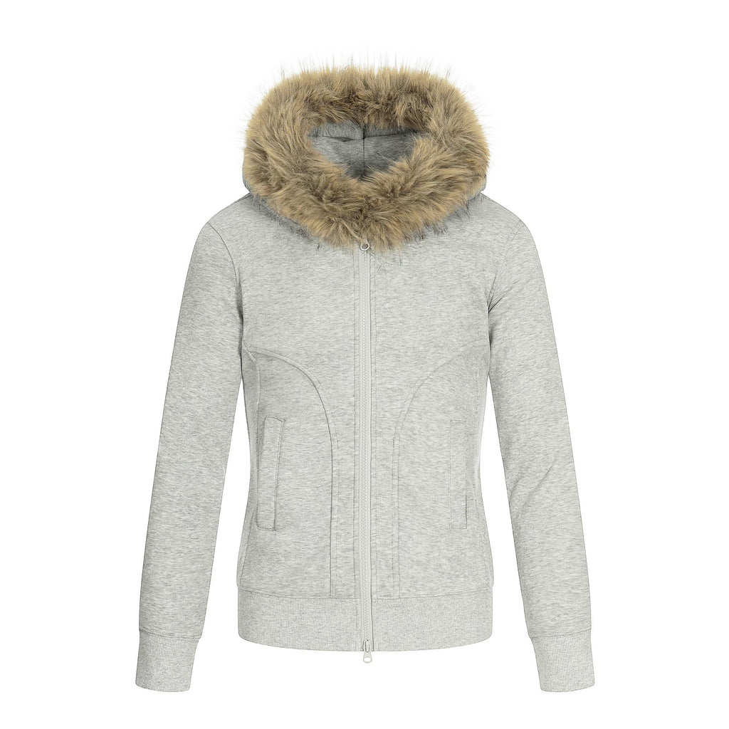 Saimt Retro Oversized Faux Fur Collar Cropped Jacket