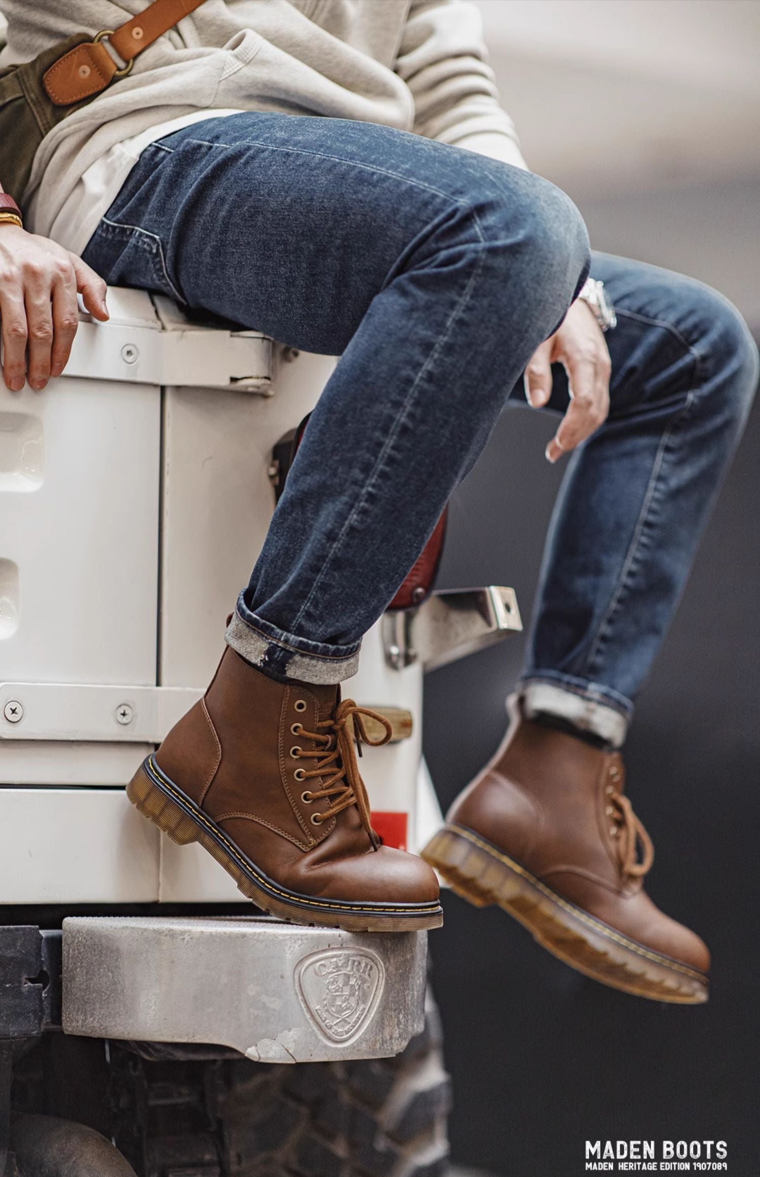 Madden Martin Leather Tooling Boots