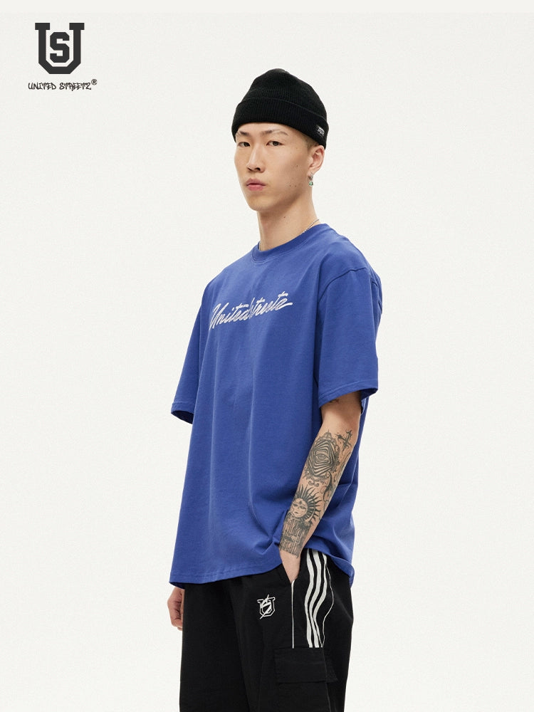 US Mottled Print Crew Neck Tee