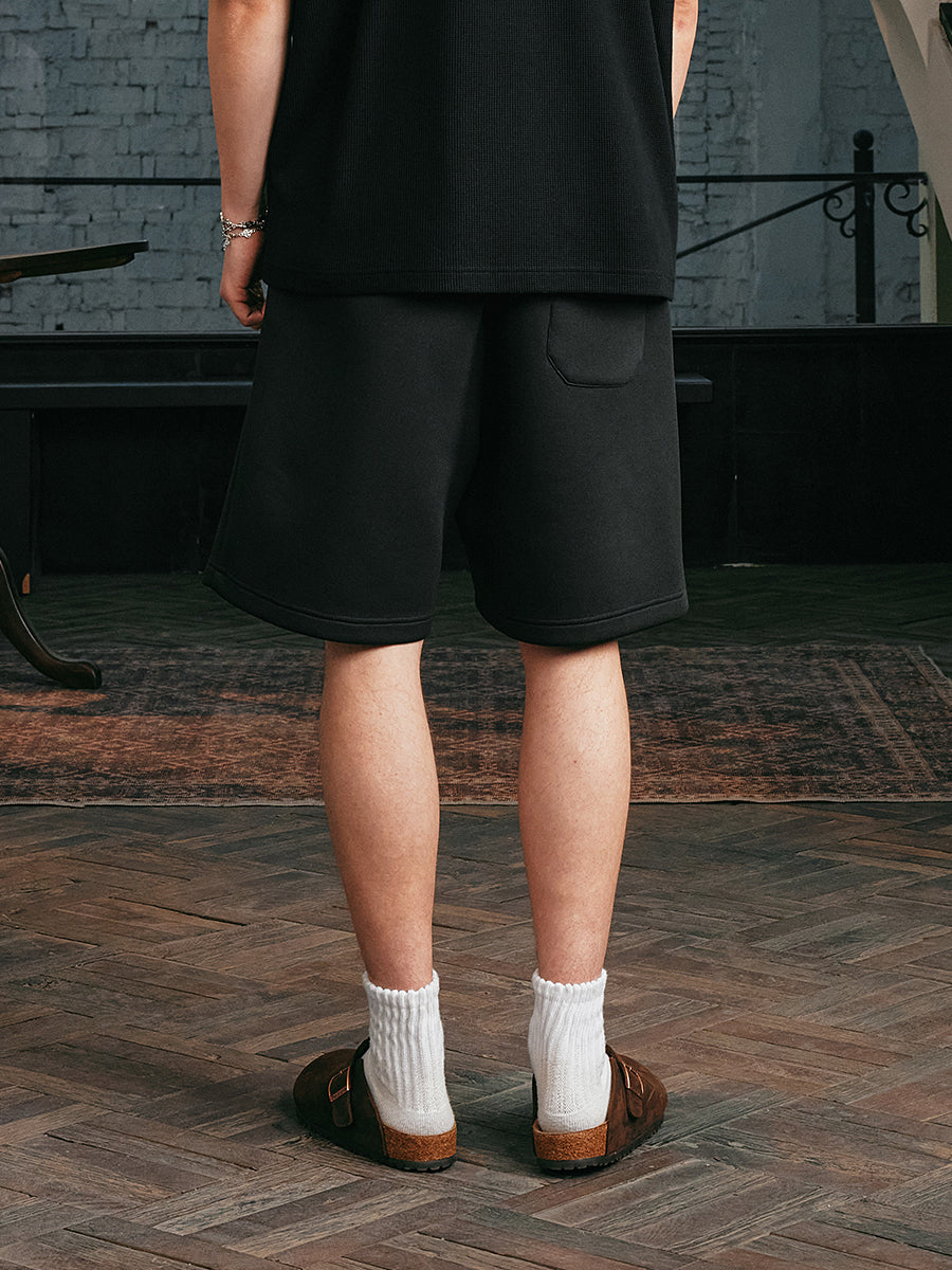 Harshandcruel 2025 flowing philosophy plant embroidered sweatpant shorts