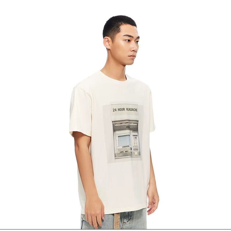HEADACHE Casual Round Neck Oversized Tee