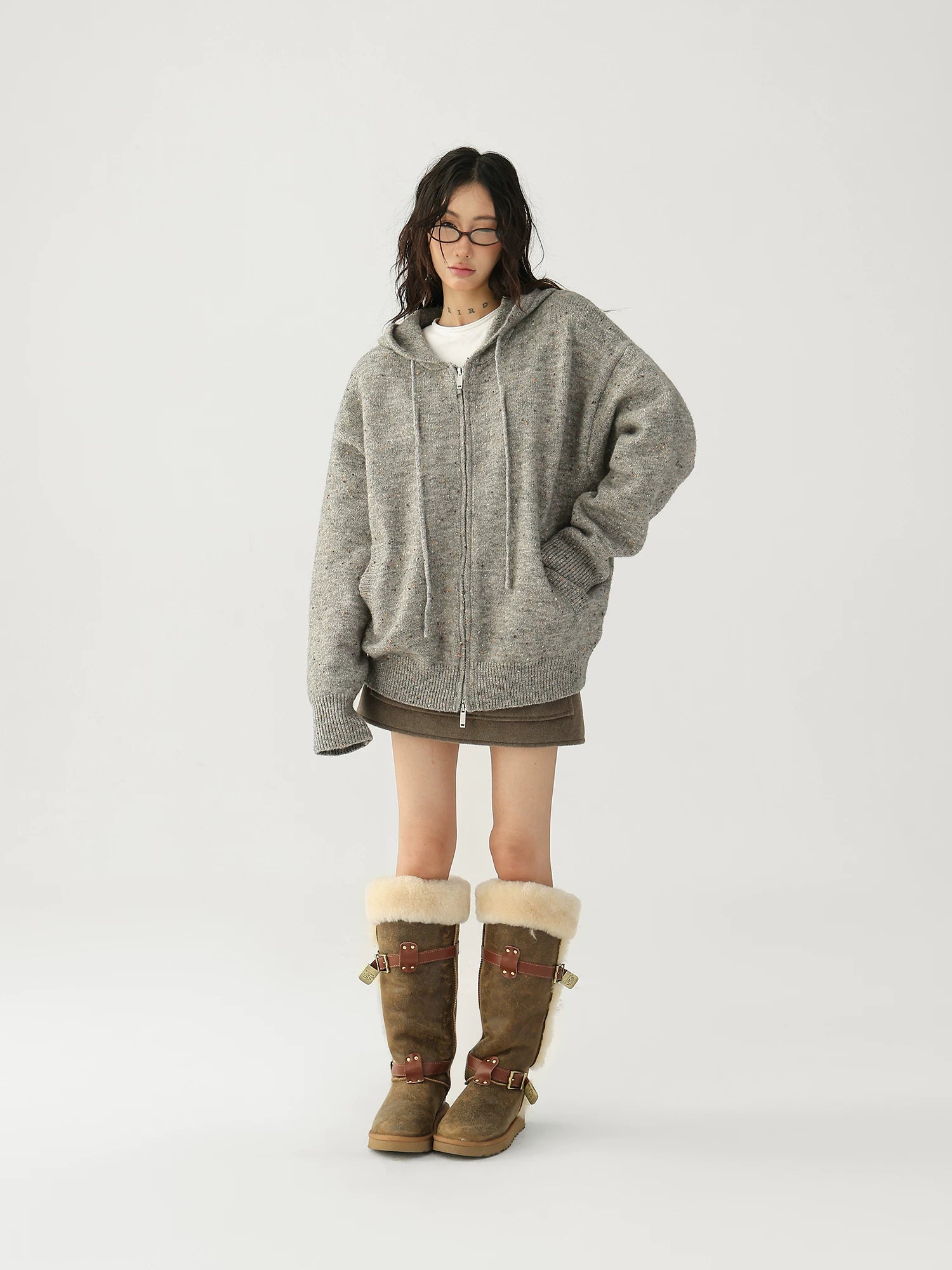 AceStudios Vintage Lazy Style Loose Knitted Jacket