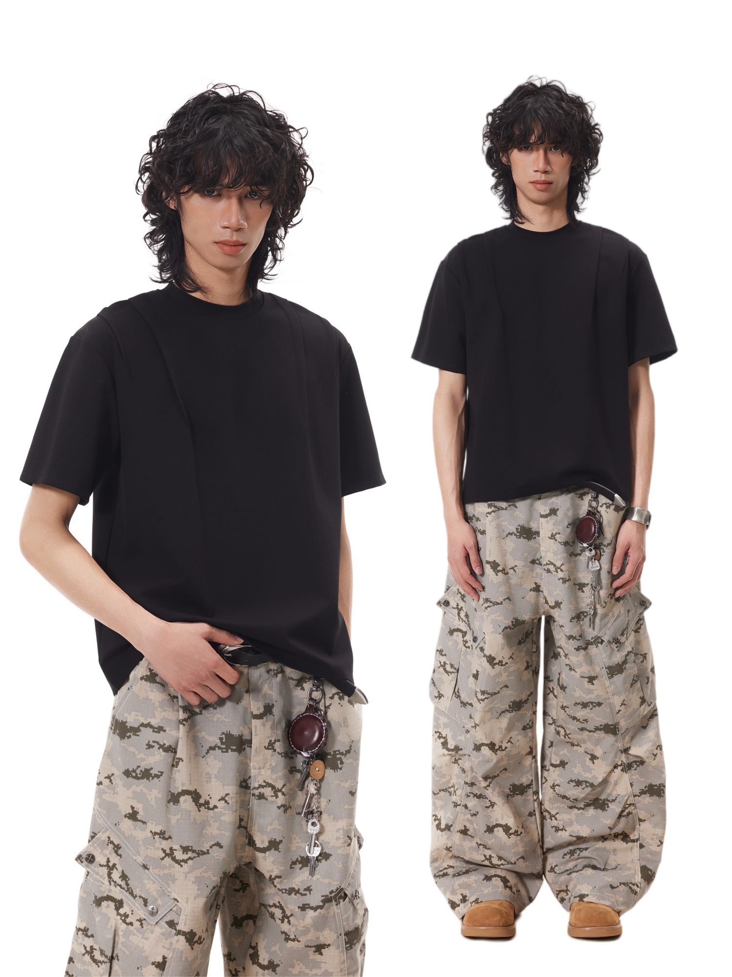 BTSG Roman Space Cotton Loose-leaf Deconstruction Tee