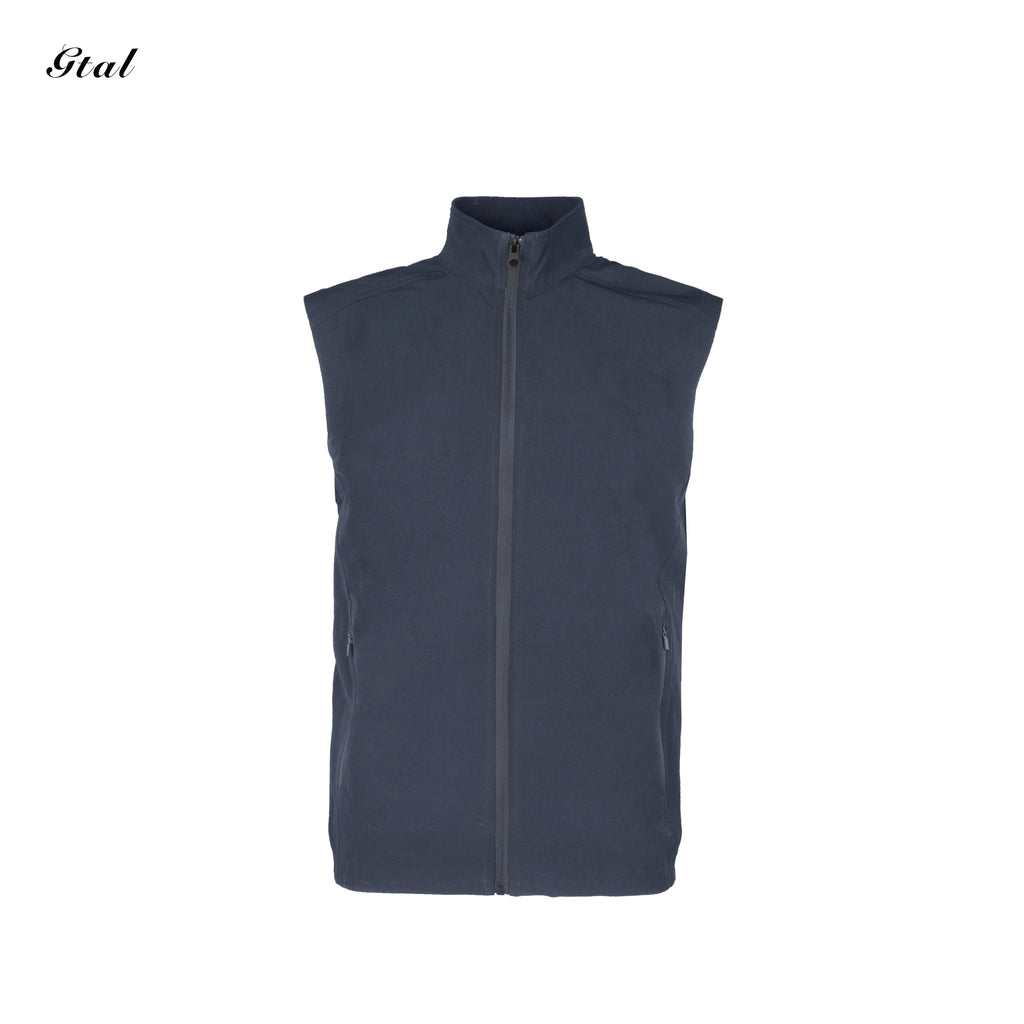 GTAL Vest Stand-up Collar Zipper Stacked Sleeveless Jacket