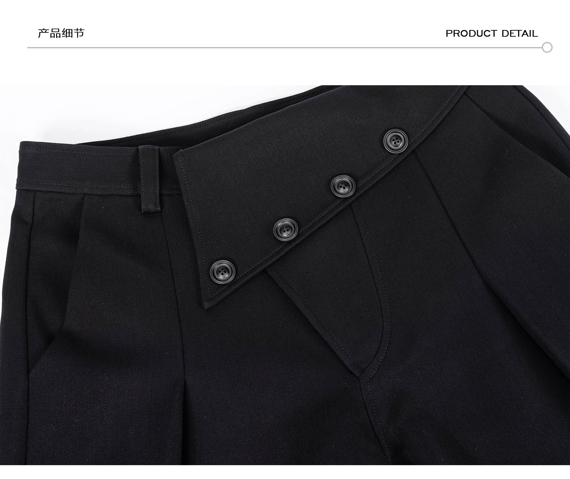 Esaias Button-pleated Wide Leg Casual Trousers