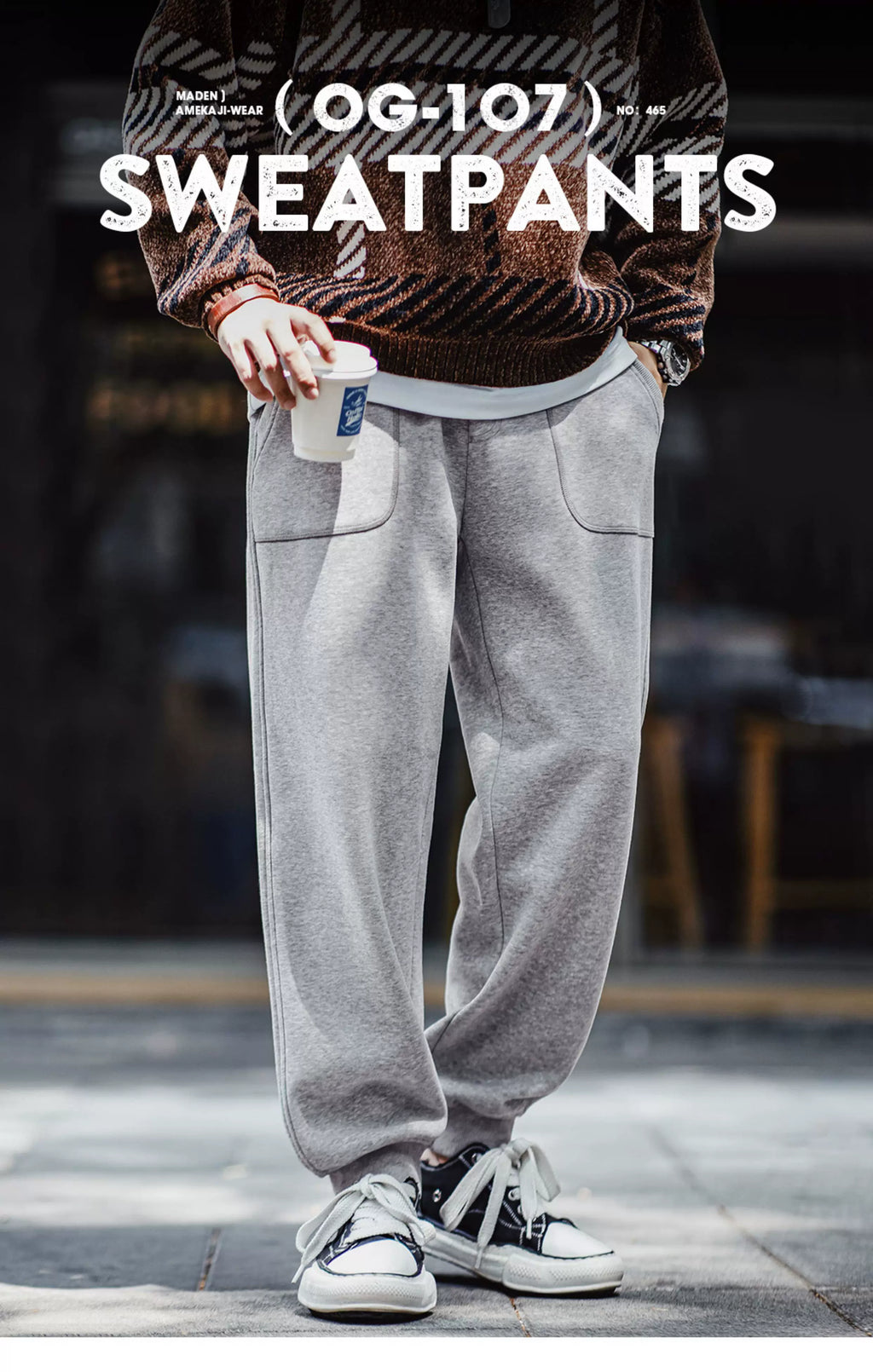 MADEN | 420g OG107 Fleece Sweatpants Vintage Military Jogger