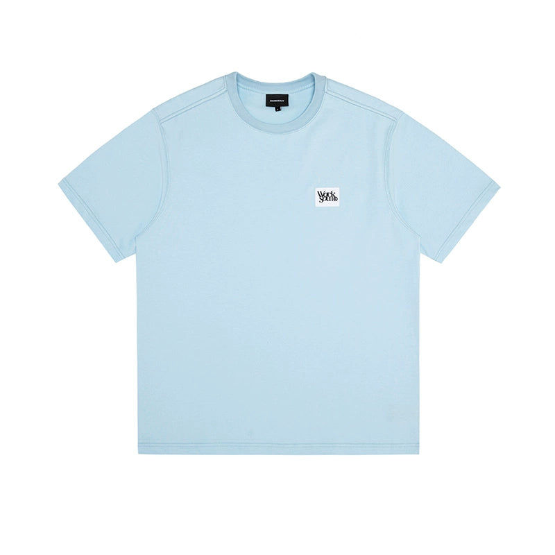 NICEBAD Basic Weaving Label Casual Loose Tee