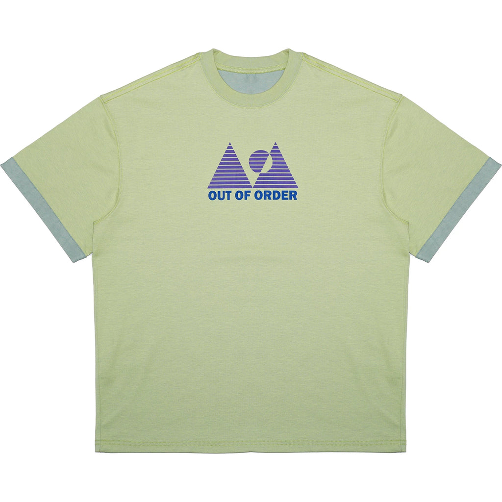 O3PARK Retro Sports and Leisure Contrasting Color Tee