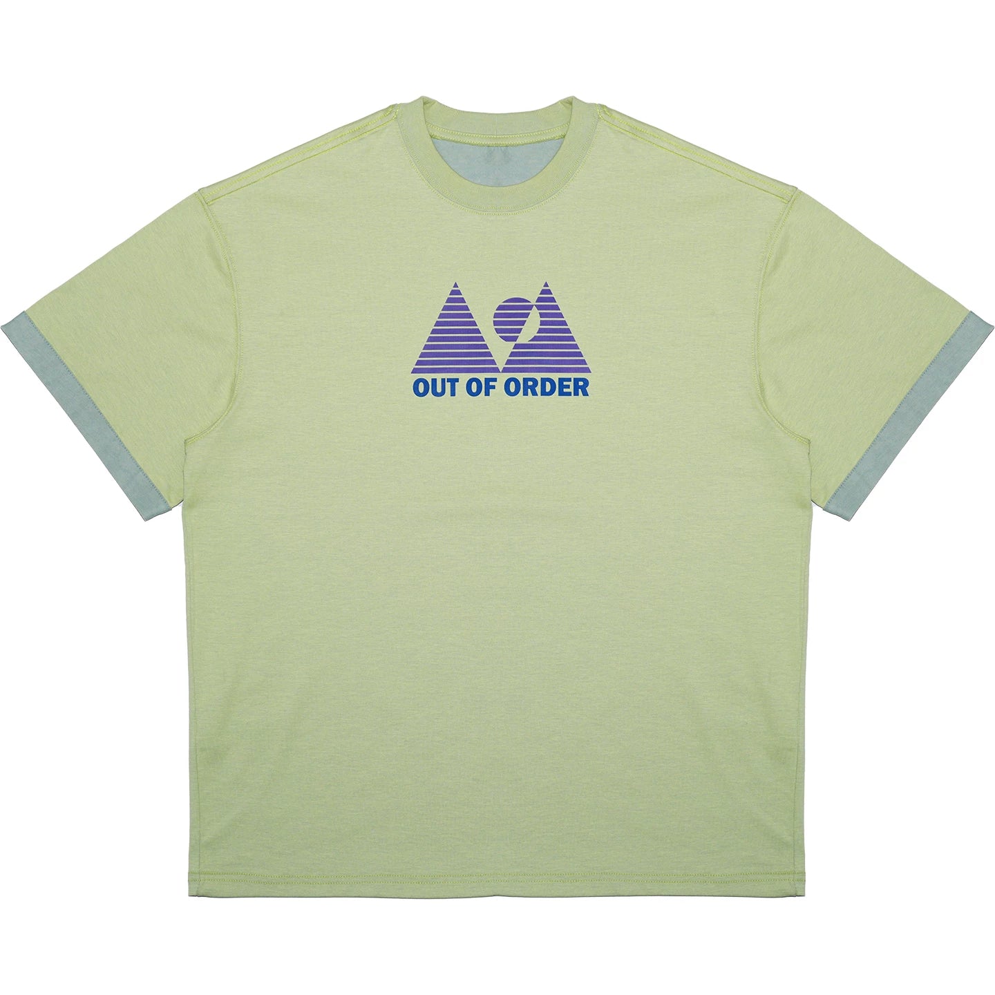 O3PARK Retro Sports and Leisure Contrasting Color Tee