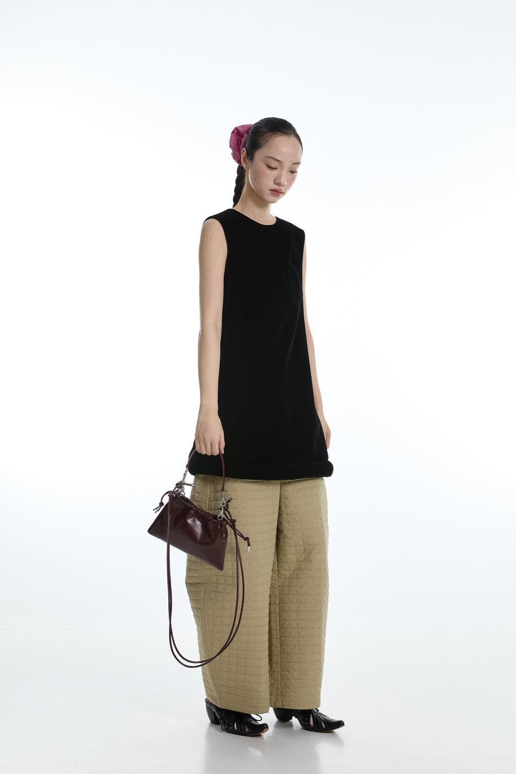 DirtySix Cow Split Leather Fran little cloud cowhide small bag