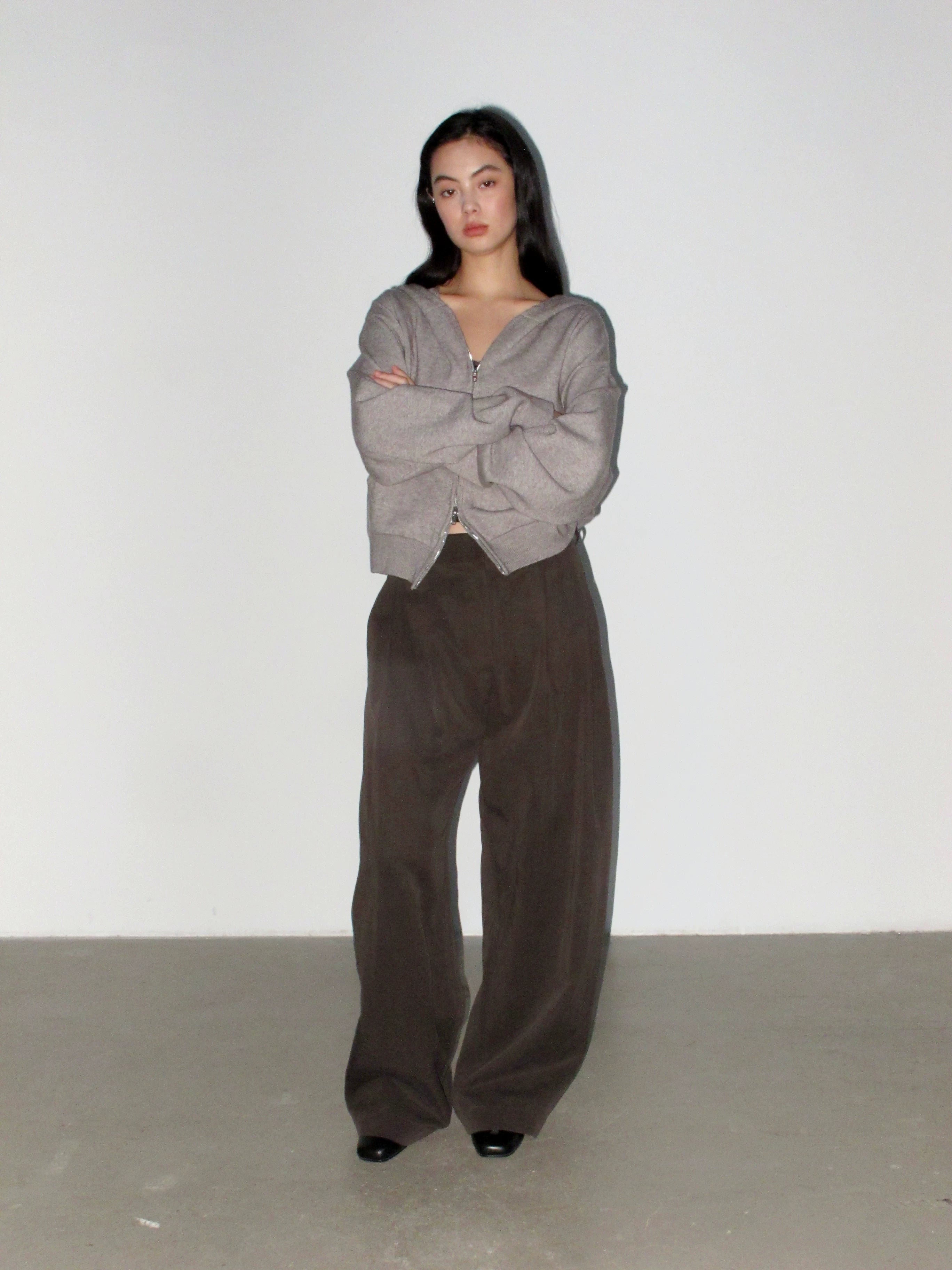 NOT UGLY Versatile Loose Double-pleated Casual Pants