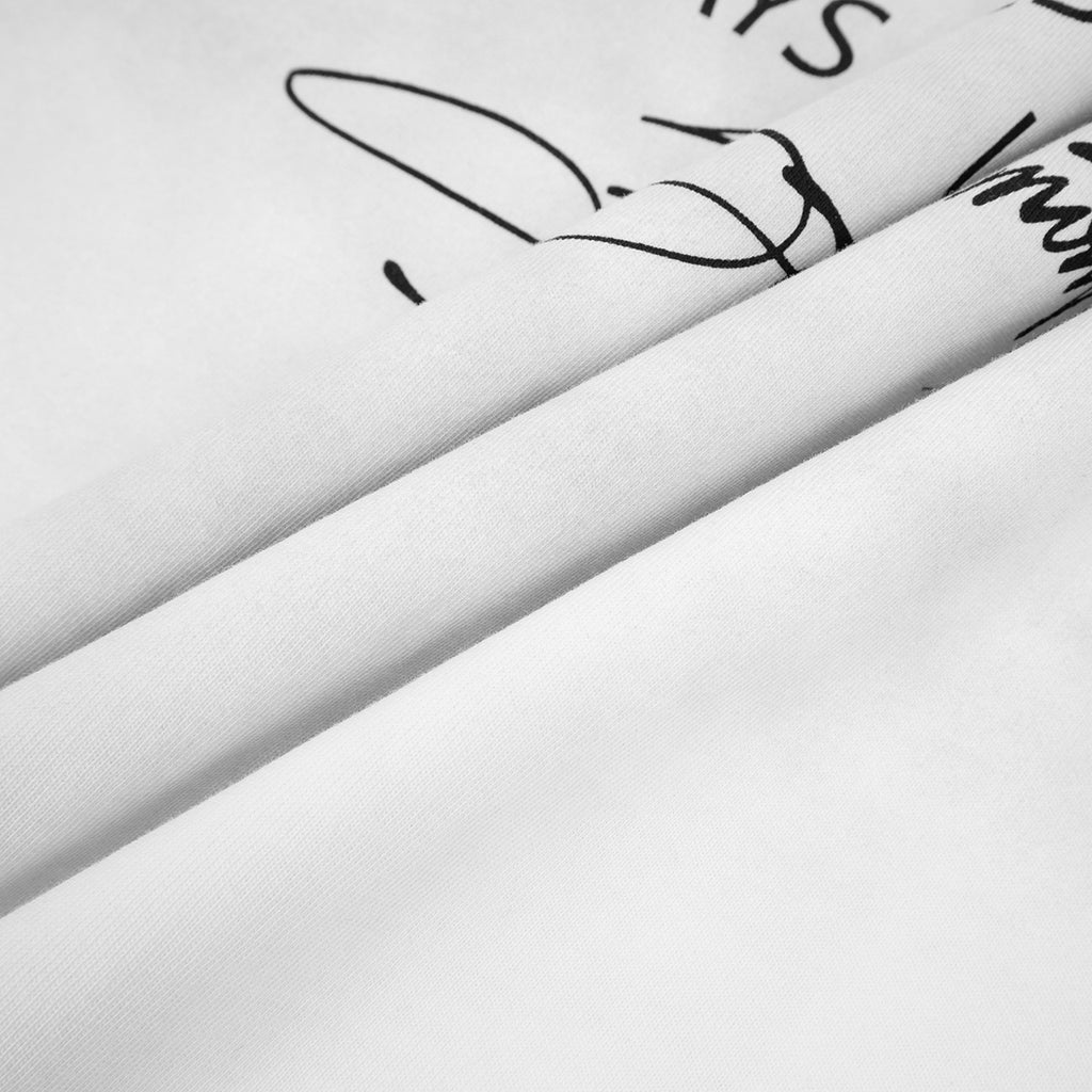 SUPER WAY Spray Color Gradual Change Letter Printing Simple Tee