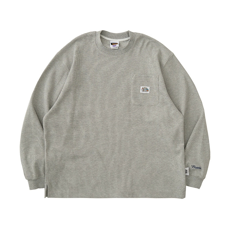 Battles Waffle Embroidery Bottom Long Sleeve