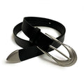 DPOL Retro Horsehair Leather Metal Belt