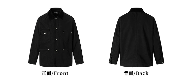 MADWITCH Vintage Spliced Commuter Casual Tooling Jacket