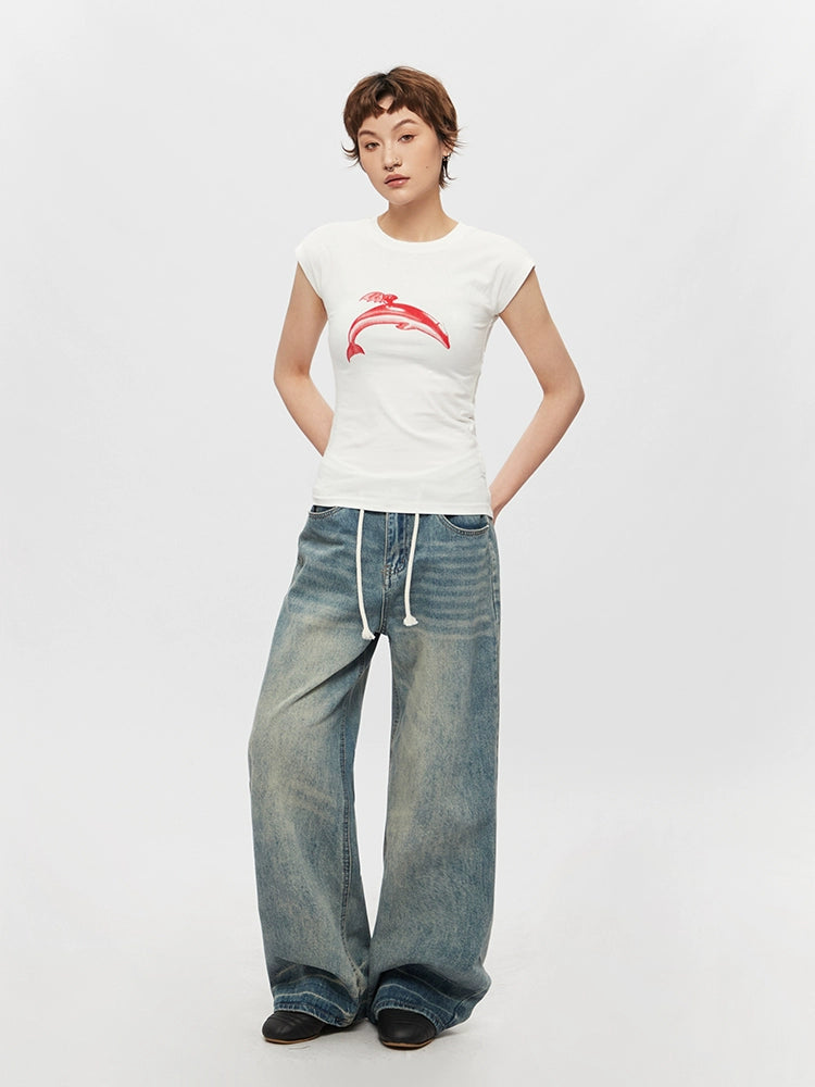 AIRHOOD Versatile Front Shoulder Babes Slim Tee