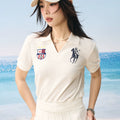 HACR Retro Soft Waxy Towel Fabric Embroidered Polo Shirt