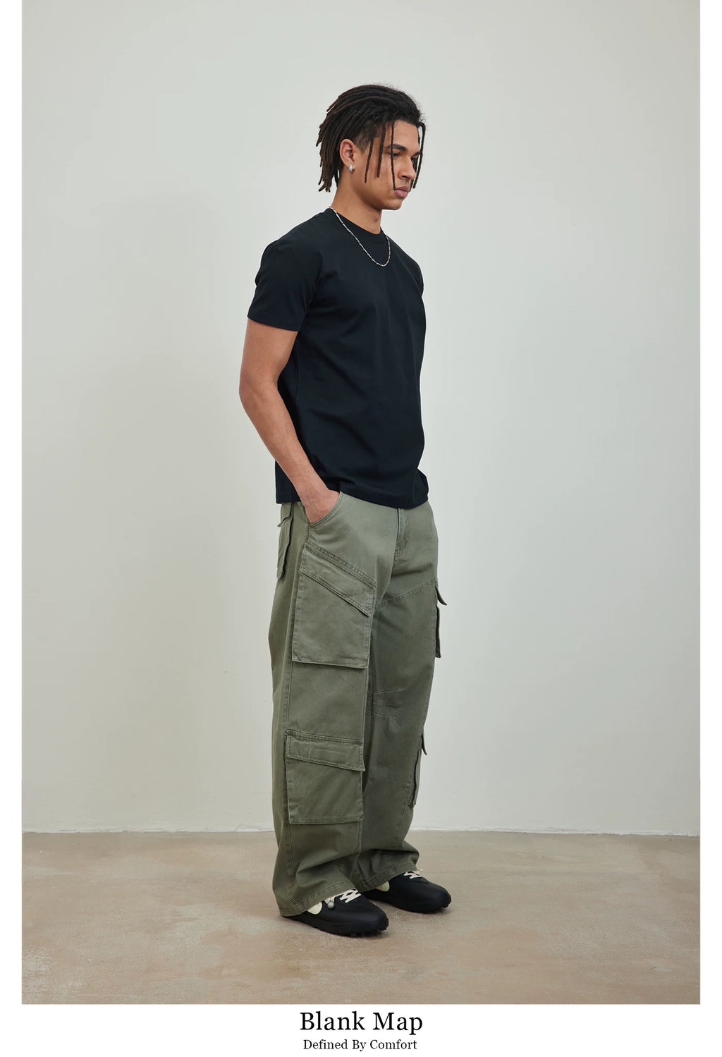 Blank Map Vintage Loose Tooling Trousers