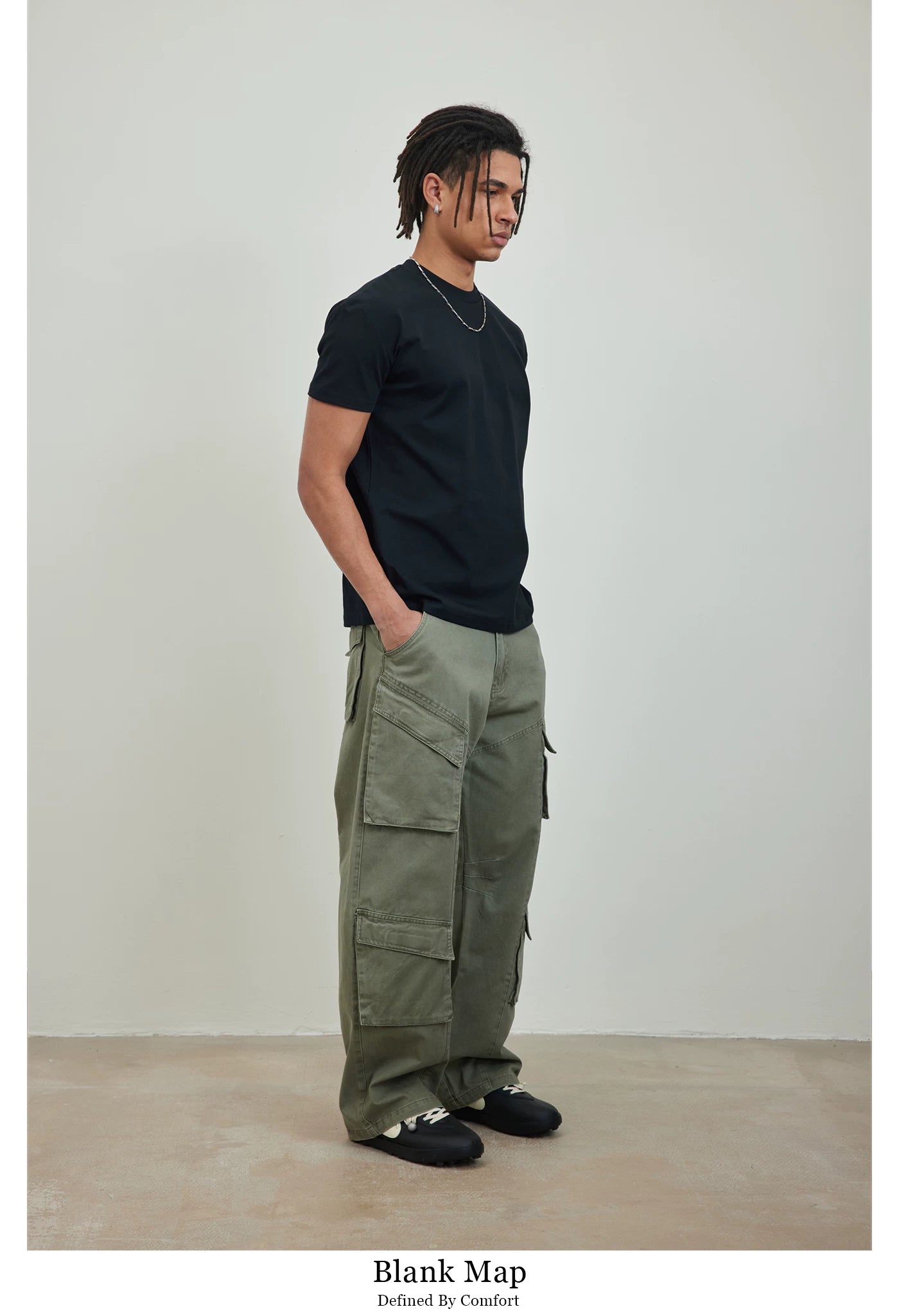 Blank Map Vintage Loose Tooling Trousers