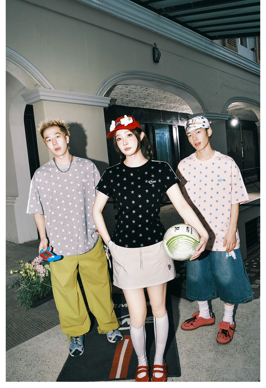 Lemanism Retro Star Striped Tee
