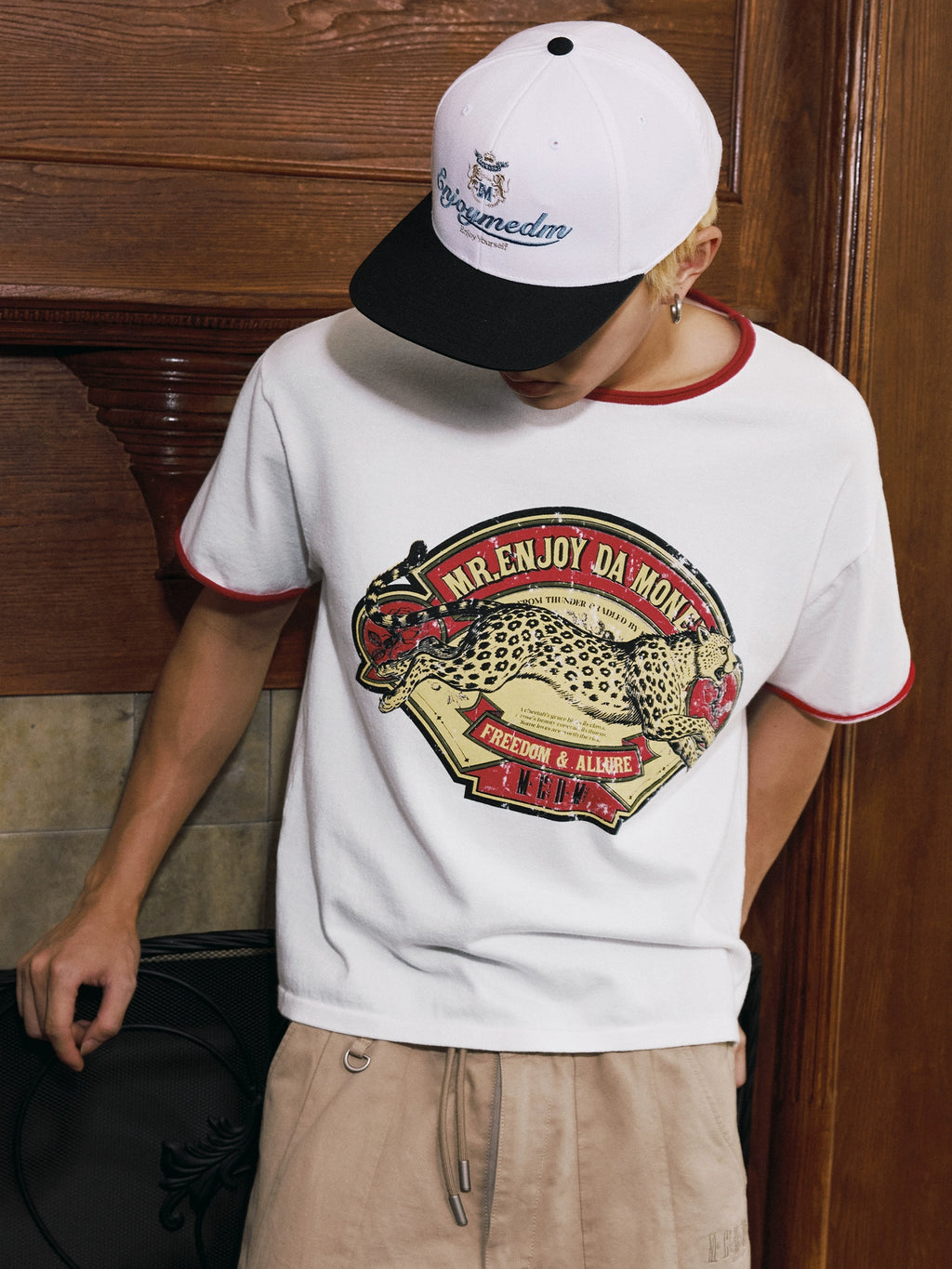 MEDM Cheetah Pattern Casual Tee