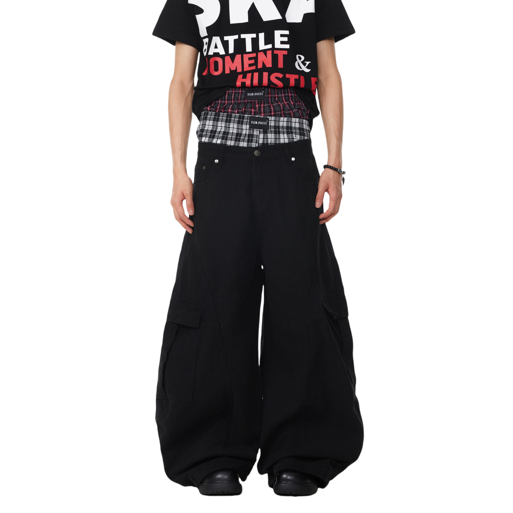 BTSG Retro Deconstructed Multi-pocket Scimitar Cargo Pants