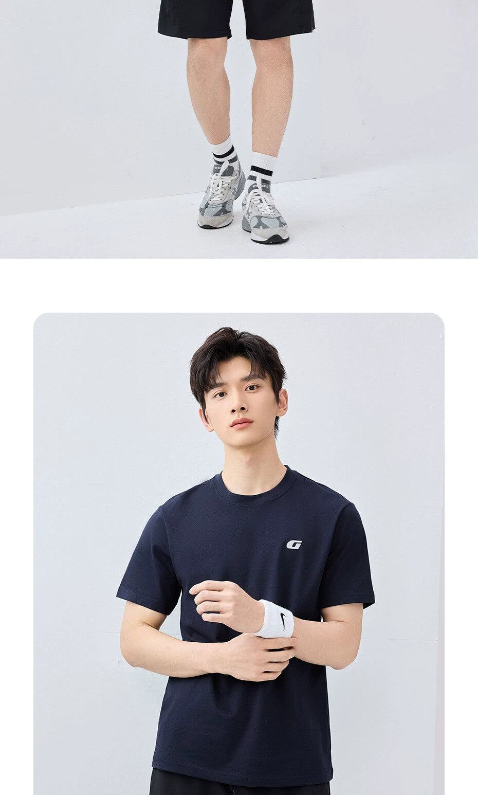 Giordano Quick-drying Alphabet Print Crew Neck Tee