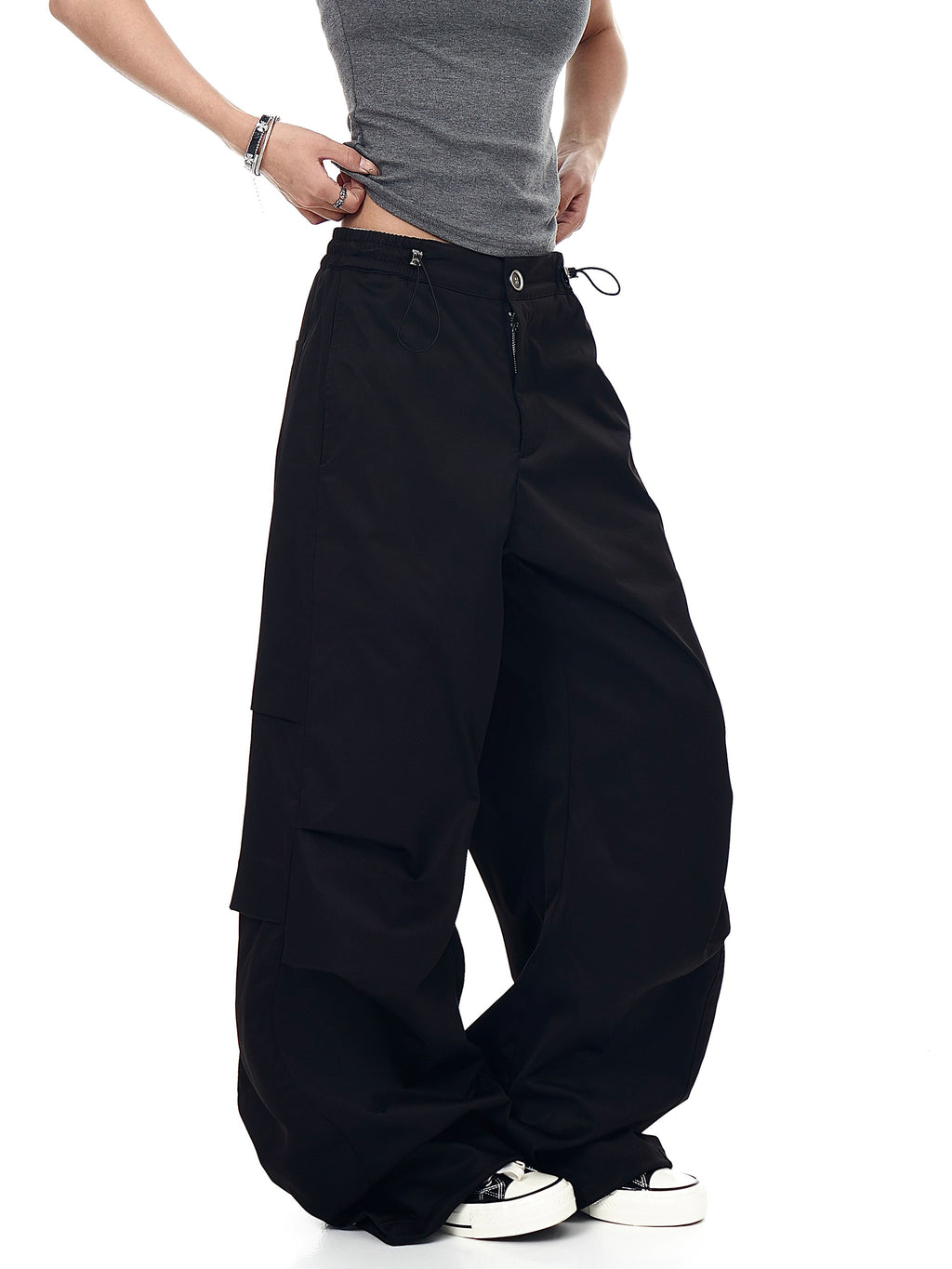 BLACKLISTS Pleated Quick-drying Tooling Narrow Scimitar Pants