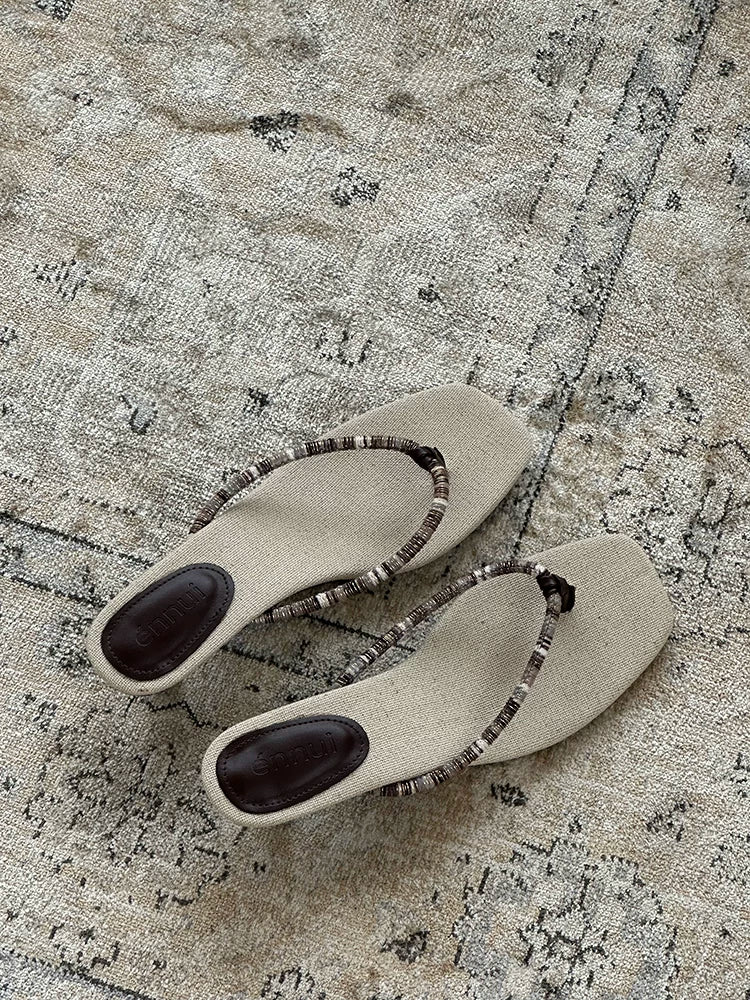 ENNUI Retro Versatile Lazy Low-heeled Sandals