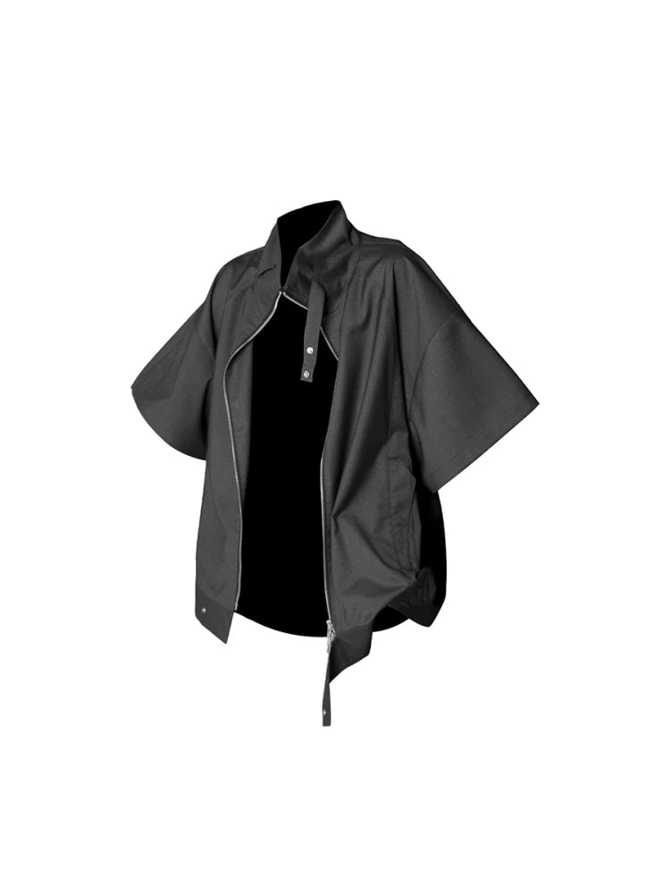 RELABEL Vintage Simple Splicing Line Loose Shirt