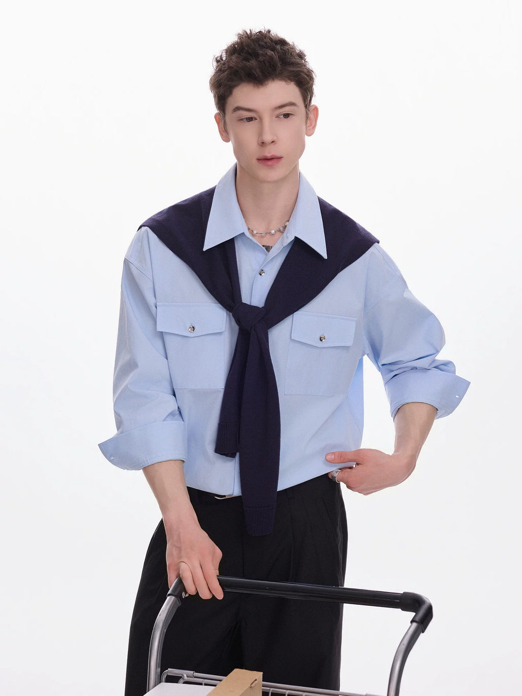 CHOR Shawl Loose Casual Shirt