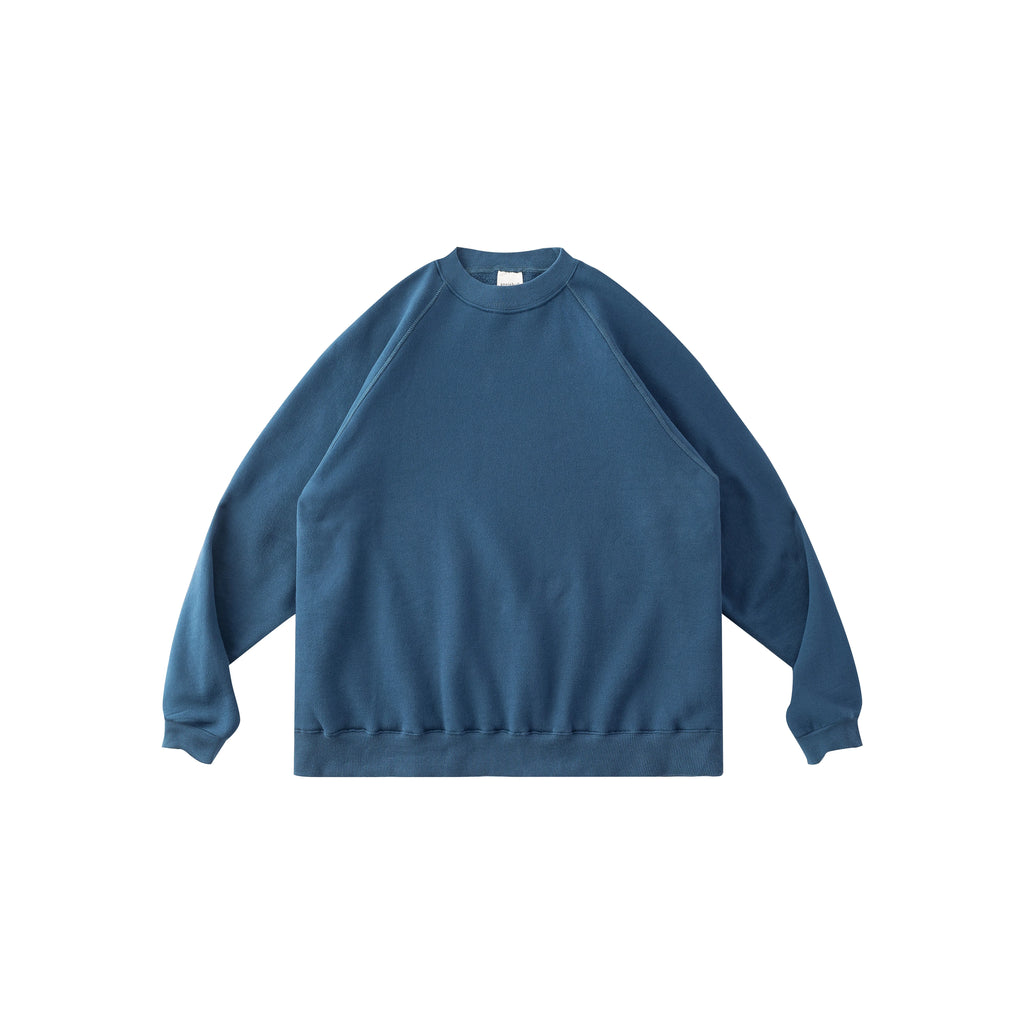 Anniehall Fleece Warm Vintage Rough Sleeve Crew Neck Sweater
