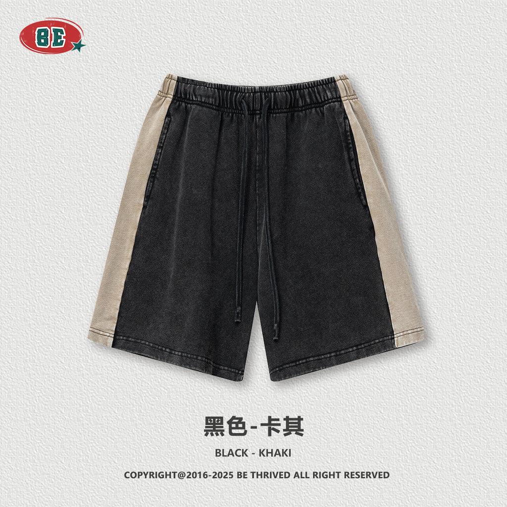 BE Retro Splicing Contrasting Color Sports Suit