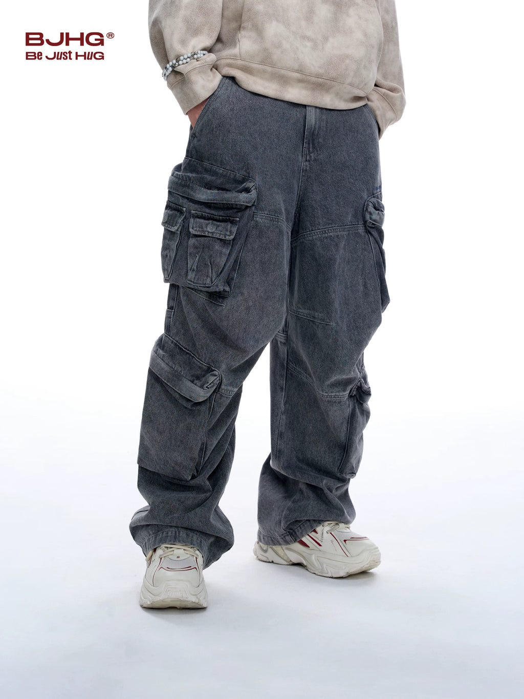 BJHG Retro Cow Loose Denim Overalls