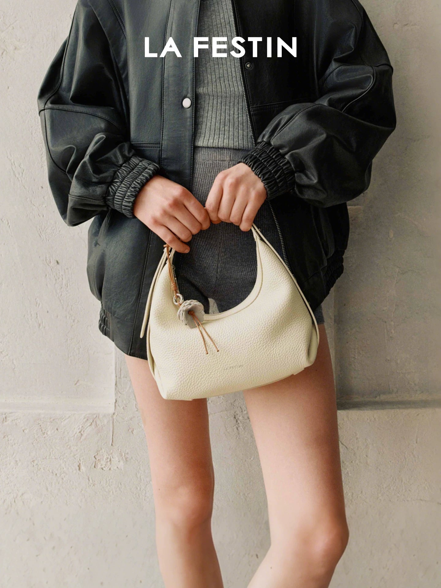 La Festin Leather Crossbody Underarm Bag