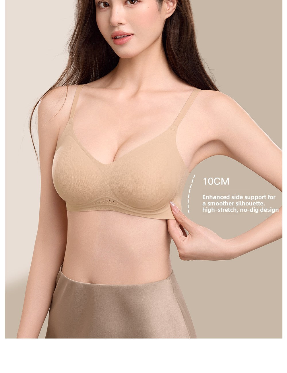 SecretWorld Traceless Breathable Thin Shoulder Strap Bra Cover