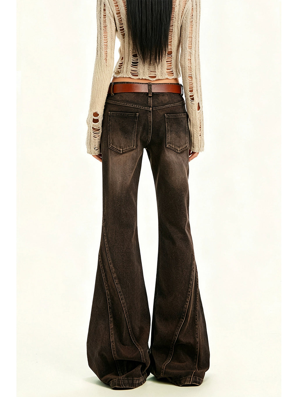 ZRSEE Vintage Wide Leg Pull Jeans