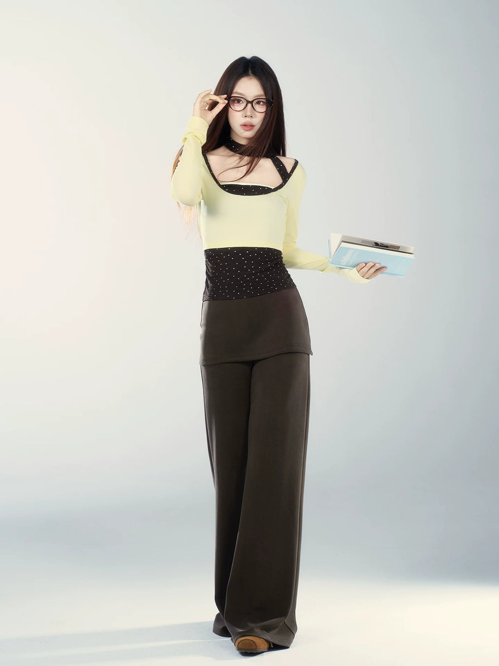 Wildberry Maillard Casual High Waist Wide Leg Culottes