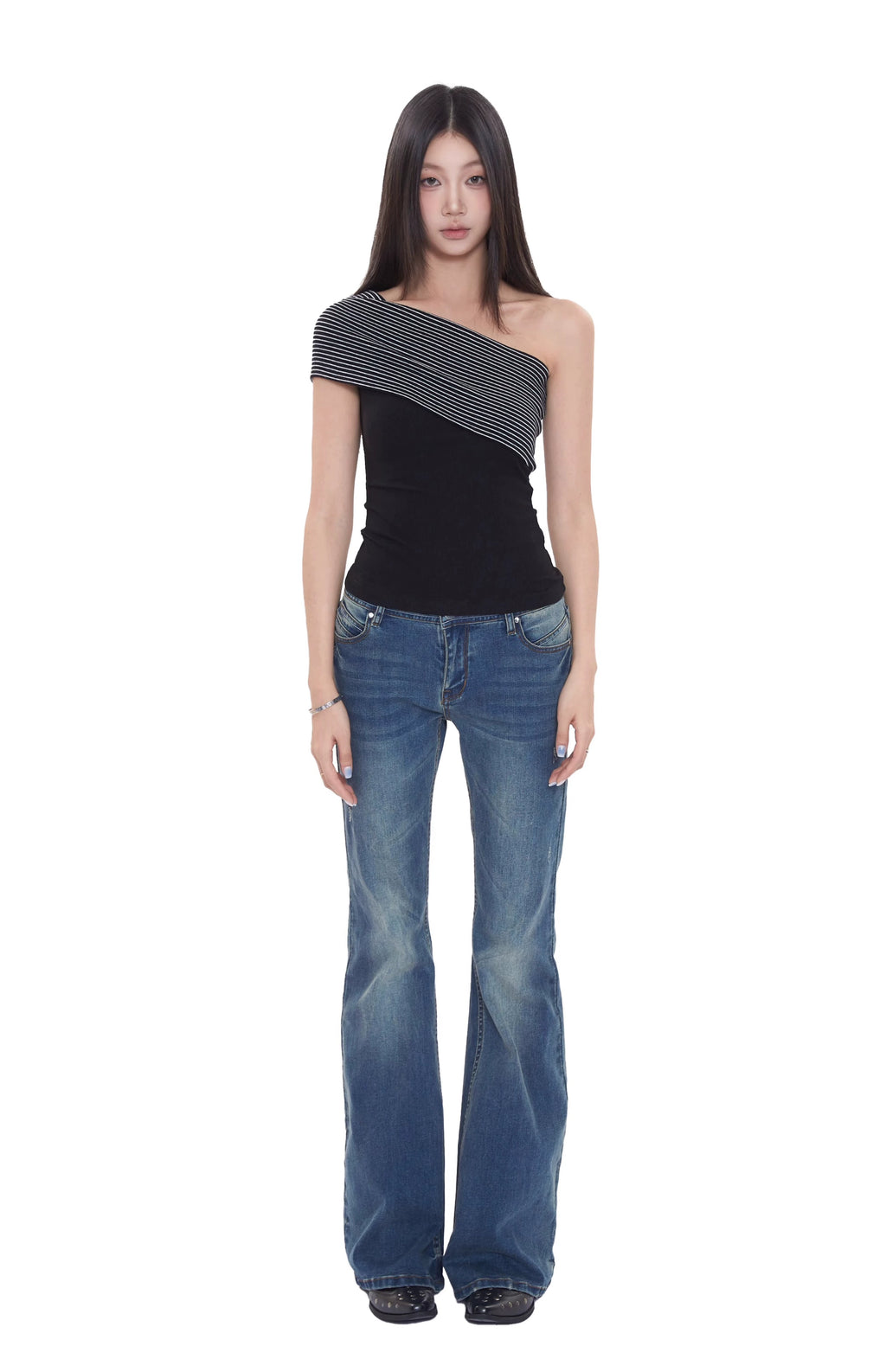 WITHMIN Micro-stretch Slim Straight Jeans