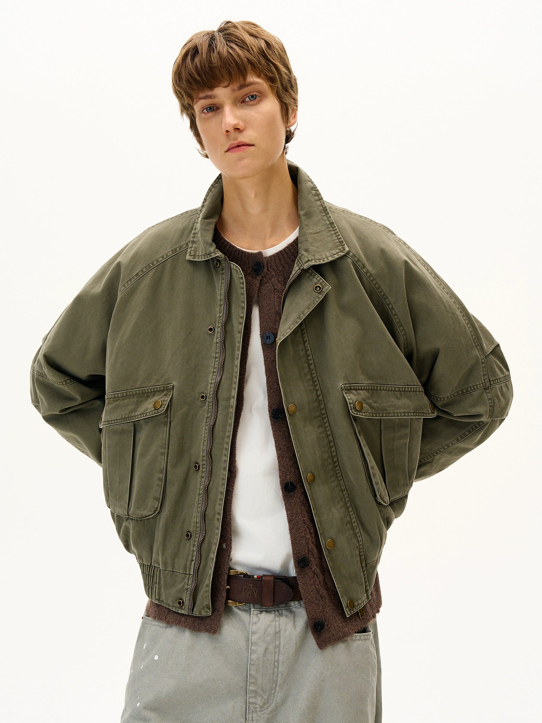 MADWITCH Vintage Distressed Deconstructed Tooling Jacket