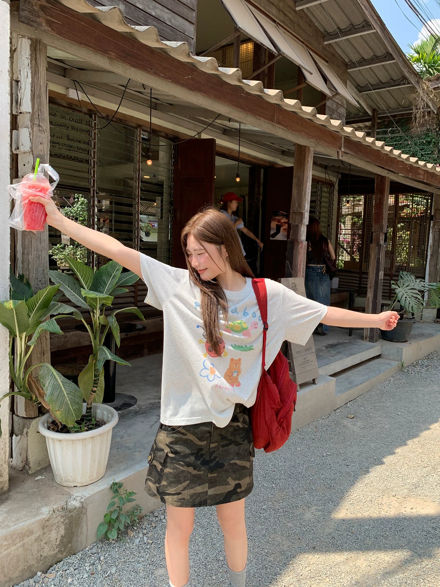 KANO Retro Old Camouflage Tooling Skirt