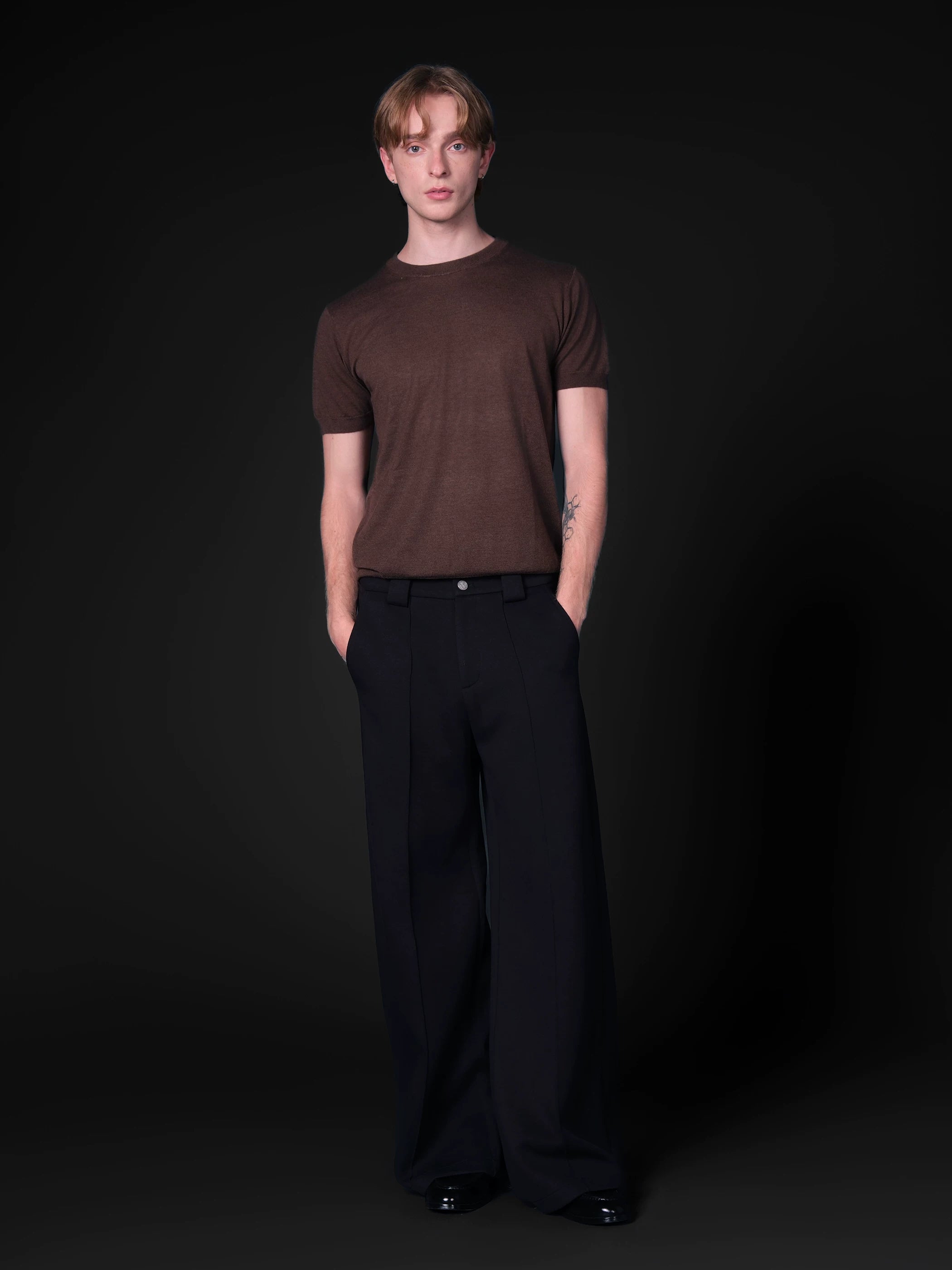 Set for life Slim fit wool-blend crew neck T-shirt